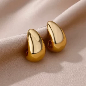 Brincos de gota vintage lagrima dourado