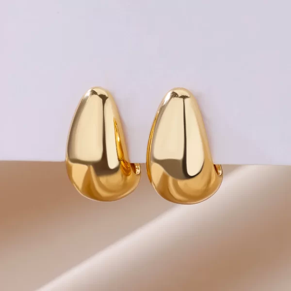 Brincos de gota vintage lagrima dourado - Image 3
